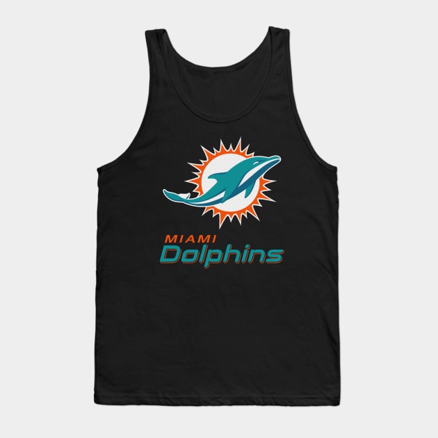 Miami Dolphins Football Dolphins Tank Top by Ilustra Zee Art